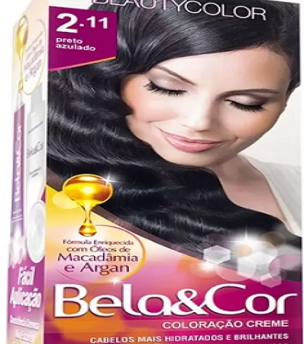 Tinta Para Cabelo Bela&cor Preto 2.11