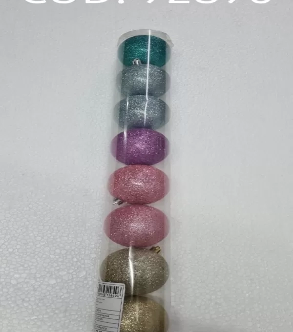 Bola Glitter Colorida 07cm Jg C/08 Ref: 1020213 