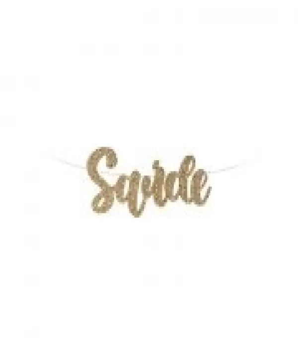 Faixa Decorativa Lettering Glitter Saude Ref: 23610197