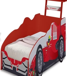 Imagem Mo Valen Cama Solteiro 31019 Carro Vermelho  de Maria Fumaça Kids