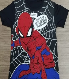 Imagem Mvm Fakini Camiseta 03475 Mc Spiderman 01 de Maria Fumaça Kids