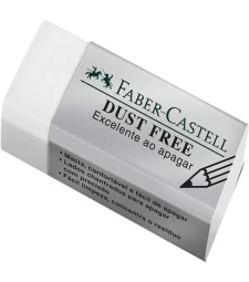 Borracha Escolar Dust Free Pequena Branca - Caixa Com 30 Unid - Faber Castell