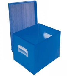Imagem de capa de Caixa Organizadora Transparente Pequena Novaonda Azul - Polibras - 022809