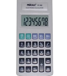 Imagem de capa de Calculadora De Bolso 8 DÍgitos Branca - Procalc - Pc082