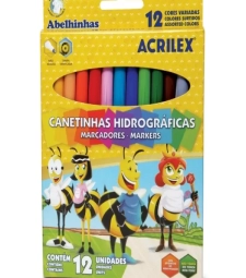 Imagem de capa de Caneta HidrogrÁfica Abelhilhas 12 Cores - Acrilex - 069220000    