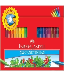 Imagem de capa de Caneta HidrogrÁfica 24 Cores - Faber Castell - 150124czf 