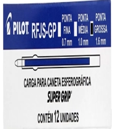 CARGA PARA CANETA ESF 1.6MM AZUL - CAIXA COM 12 UNID - PILOT RFJS-GP