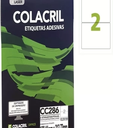 Imagem de capa de Etiqueta Adesiva Carta 138,11mm X 212,73mm 2 Etiq. P/folha Pacote Com 25 Folhas 