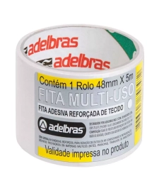 Imagem Fita Adesiva Multiuso 48mm X 5m Silver Tape Branca - Adelbras - 0803080005      de Encopel