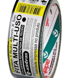 Fita Adesiva Multiuso 48mm X 5m Silver Tape Preto - Adelbras - 0803080006