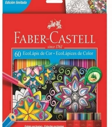 LÁpis De Cor 60 Cores Sextavado - Pacote Com 03 Unid - Faber Castell 120160