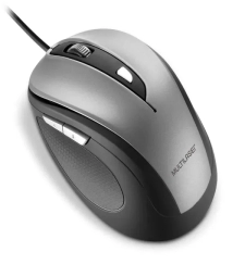 Mouse Com Fio Comfort Preto/cinza Usb - Multilaser - Mo242