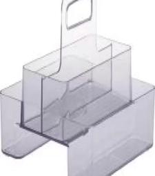 Organizador Diamond C/alca Duplo24x24x18 Cristal Ref 939