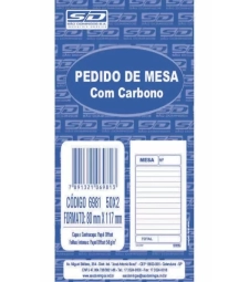 PEDIDO DE MESA COM CARBONOS 50 FOLHAS - SÃO DOMINGOS