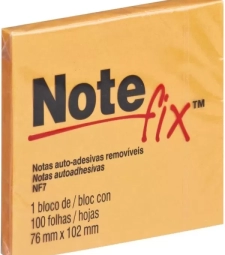 Imagem de capa de Bloco Adesivo Notefix 76mm X 102mm Laranja Com 100 Folhas - 3m