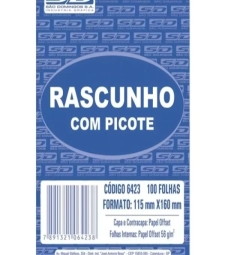 RASCUNHO COM PICOTE E GRAMPO 100 FOLHAS - SÃO DOMINGOS