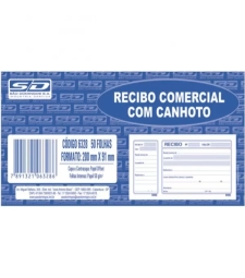 Imagem de capa de Recibo Comercial Com Canhoto 50 Folhas - SÃo Domingos - 6328