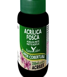 TINTA ACRÍLICA FOSCA 250ML PRETO - ACRILEX - 520