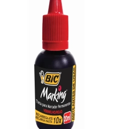 Imagem de capa de Tinta Para Marcador Permanente Vermelha 20ml Marking - Bic