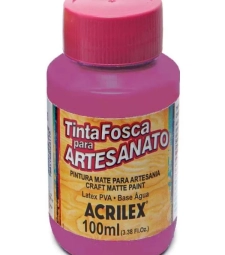 Imagem de capa de Tinta Pva Fosca Para Artesanato 100ml Rosa Escuro - Pct Com 6 Unid - Acrilex 542