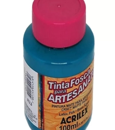 Tinta Pva Fosca Para Artesanato 100ml Azul Piscina - Acrilex 823