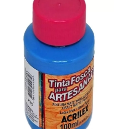 Imagem de capa de Tinta Pva Fosca Para Artesanato 100ml Azul Country - Acrilex 825
