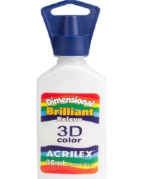 Imagem de capa de Tinta Dimensional Relevo Brilhante 35ml Branco - Acrilex 519