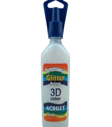 Imagem de capa de Tinta Dimensional Relevo Com Glitter 35ml Cristal - Acrilex 209