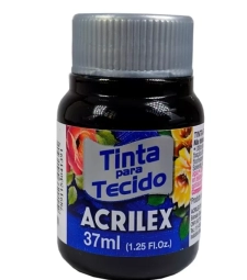 Imagem de capa de Tinta Para Tecido Fosca 37ml Preto - Caixa Com 12 Unid - Acrilex 520