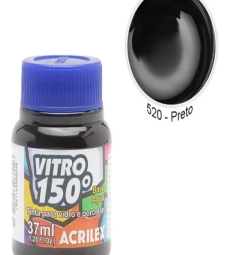 Imagem de capa de Tinta Vitro 37ml Preto - Acrilex 520