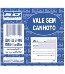 VALE SEM CANHOTO 50 FOLHAS - SÃO DOMINGOS - 6864.3