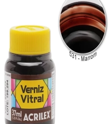 Imagem de capa de Verniz Vitral 37ml Marrom - Acrilex 531