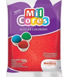 Imagem Acucar Colorido Mavalerio 500gr Vermelho(5-10) de Distripan
