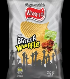 Imagem de capa de (bloq)batata Chips Wanflo 25 X 40g Waffle Costelinha/limao