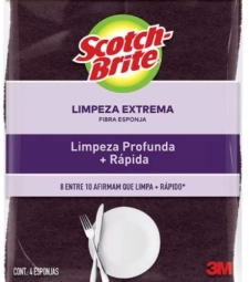 Imagem de capa de Esponja Scotch Brite 1 X 4 Unid. L4p3 Limpeza Profunda+rapid