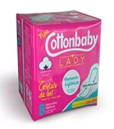 ABS. COTTONBABY LADY 12 X 8 UNID. C/ABAS NORMAL