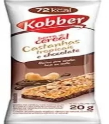 Imagem Barra De Cereal Kobber 12 X 20g Castanha Tropical Choc de Estrela Atacado