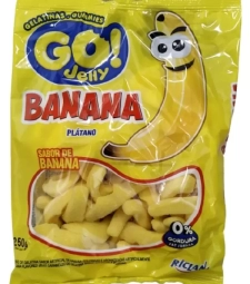 Bala Gelatina Go Jelly 12 X 250g Banana