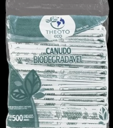 CANUDO BIODEGRADAVEL THEOTO 6 X 500UN EMBALADO BRANCO