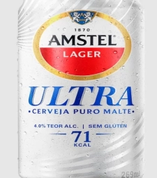 Imagem Cerveja Amstel Ultra 12 X 269ml Lata de Estrela Atacado