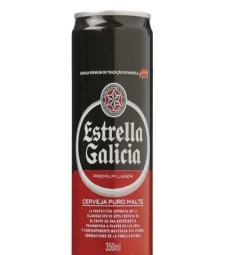 Imagem Cerveja Estrella Galicia 12 X 350ml Pilsen Lata de Estrela Atacado