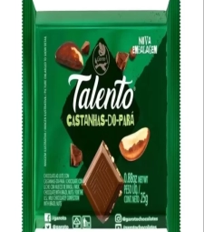 Imagem Chocolate Barra Garoto Talento 15 X 25g Castanha Do Para de Estrela Atacado