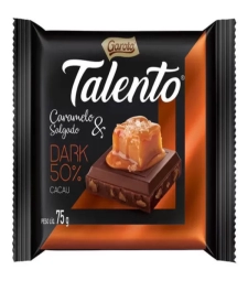 Imagem Chocolate Barra Garoto Talento Dark 15 X 75g Caramelo Salg. de Estrela Atacado