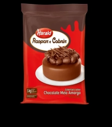 Imagem Chocolate Barra Harald 5kg Raspar E Cobrir Meio Amargo de Estrela Atacado