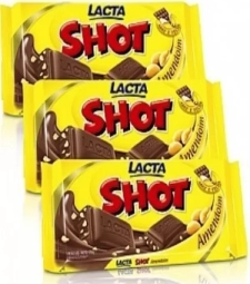 Imagem Chocolate Barra Pqna Lacta 20 X 20g Shot Amendoim de Estrela Atacado