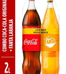 Imagem Combo Refri Coca Cola 2l + Fanta Laranja 2l  de Estrela Atacado
