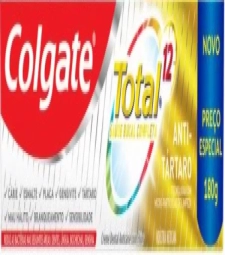 Creme Dental Colgate 12 X 180g Total 12 Anti-tartaro