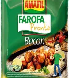 Imagem Farofa Amafil 10 X 250g Bacon de Estrela Atacado