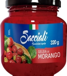 Geleia Premium Sacciali 12 X 320g Morango Vidro