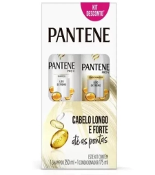 Imagem Kit Pantene Shampoo 350ml + Condicionador 175ml Liso Extr de Estrela Atacado